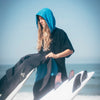 Poncho Schwarz-Cyan Surflogic 59802