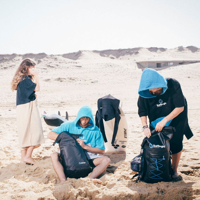 Poncho Schwarz-Cyan Surflogic 59802