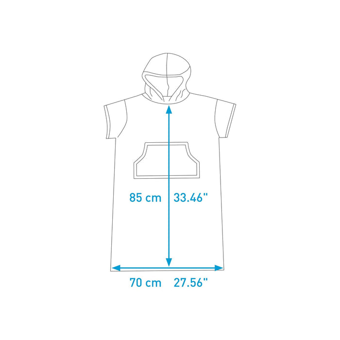Poncho Junior Cyan-Türquoise Surflogic 59806
