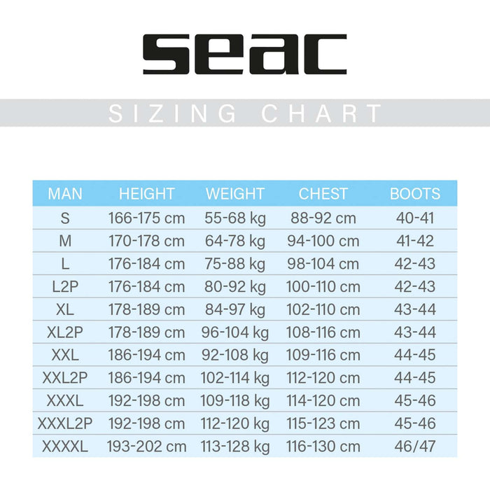 Trockentauchanzug Warmdry Herren 4mm L2P Seac 6-1-L2P