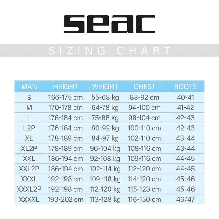 Trockentauchanzug Warmdry Herren 4mm M Seac 6-1-M