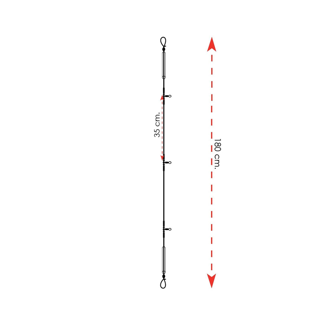 Wettbewerbs Surfcasting Rig mit Wirbeln Expert Predator 60020