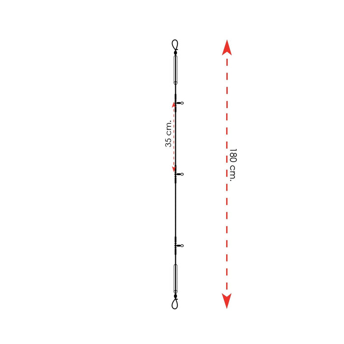 Wettbewerbs Surfcasting Rig mit Wirbeln Expert Predator 60020
