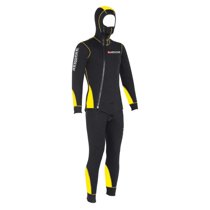 Tauchen Einteiler Neoprenanzug Pacific Farbe Mono Front Zip Mann 5mm Schwarz-Gelb S Abysstar 62908
