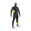 Tauchen Einteiler Neoprenanzug Pacific Farbe Mono Front Zip Mann 5mm Schwarz-Gelb XL Abysstar 62911
