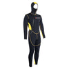 Tauchen Einteiler Neoprenanzug Pacific Farbe Mono Front Zip Mann 5mm Schwarz-Gelb XXXL Abysstar 62913