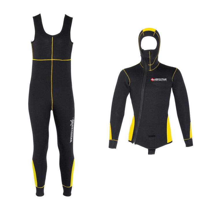 Tauchen Vollanzug Pacific Farbe Front Zip Mann 5mm Schwarz-Gelb M Abysstar 63021