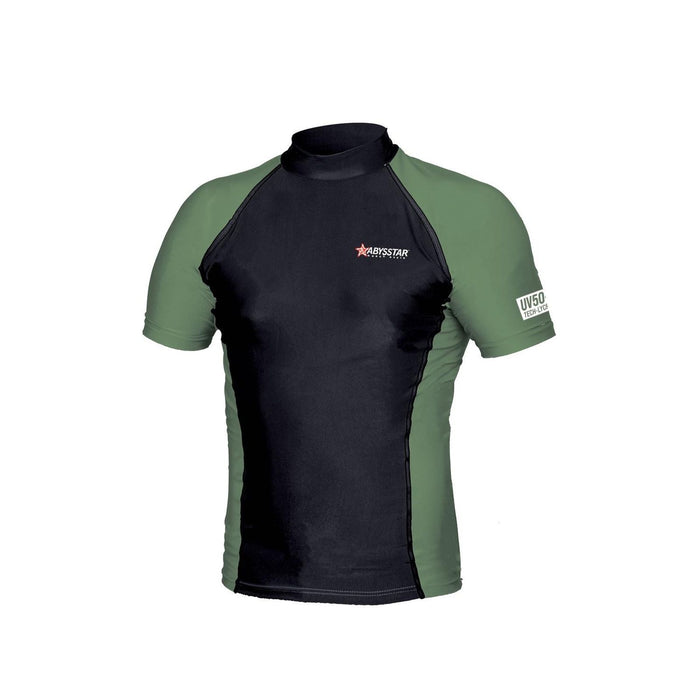 Bade-T-Shirt Malibu Lycra Herren Schwarz-Grün S Abysstar 64031