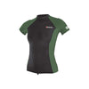 Bade-T-Shirt Malibu Lycra Damen Schwarz-Grün XXL Abysstar 64045