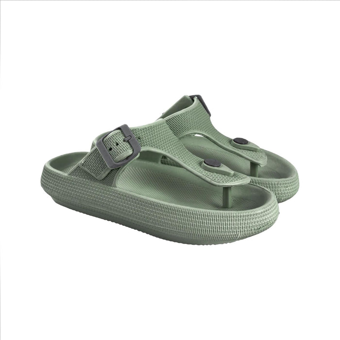Badeschuhe Flip Flops Nevada Damen Armee-Grün Größe 38-39 Abysstar 64078AG