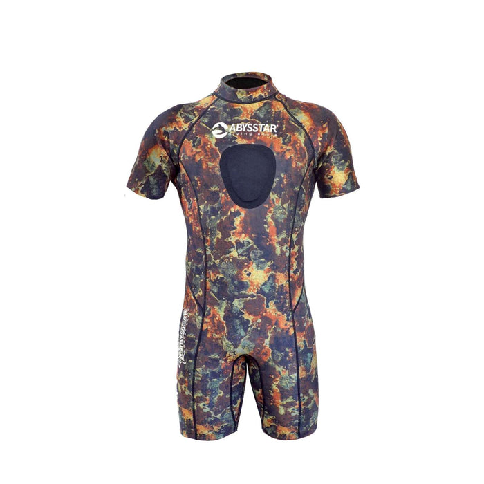 Schnorchelkurzanzug Sea Spring Herren 2,5mm Camo-Braun-Orange XL Abysstar 68152