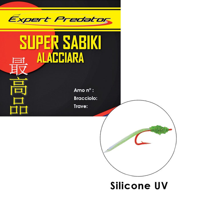 Super Sabiki Rigs Alacciara UV Silikon 20 Stück Nr. 10 Expert Predator 6913210