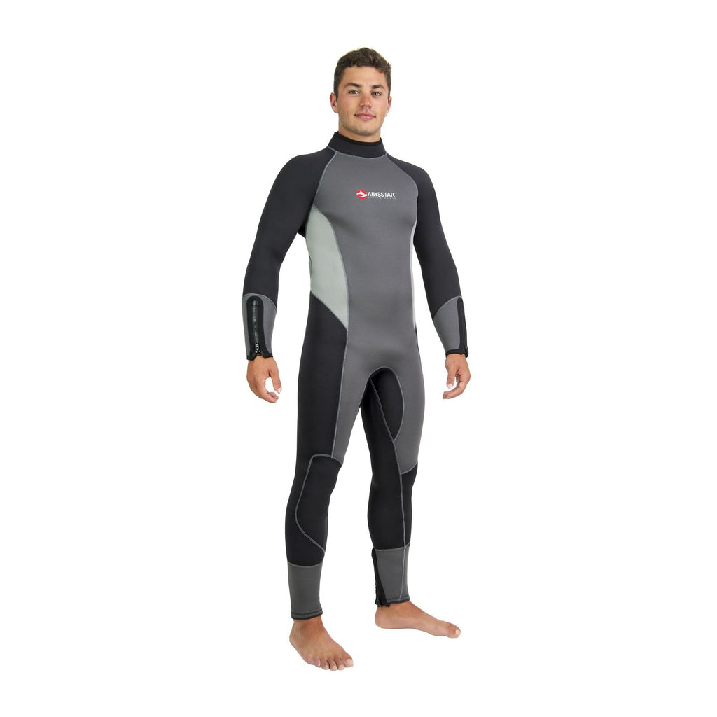 Tauchergesamthemd Melbourne Herren 5mm Schwarz-Grau M Abysstar 69291