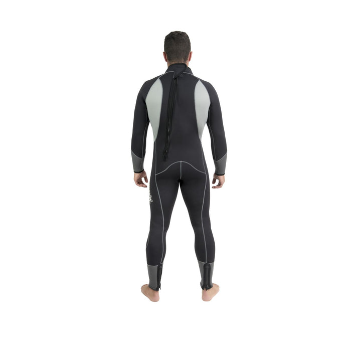 Tauchergesamthemd Melbourne Herren 5mm Schwarz-Grau M Abysstar 69291