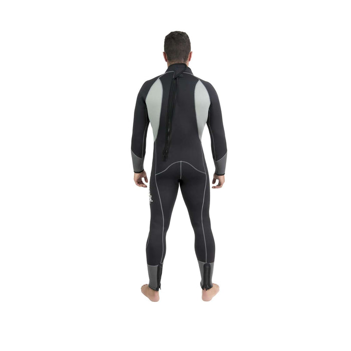 Tauchergesamthemd Melbourne Herren 5mm Schwarz-Grau XXL Abysstar 69294