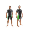 Schnorcheln Kurz-Neoprenanzug Surf Mann 2,5mm Schwarz-Grau-Grün L Abysstar 69491