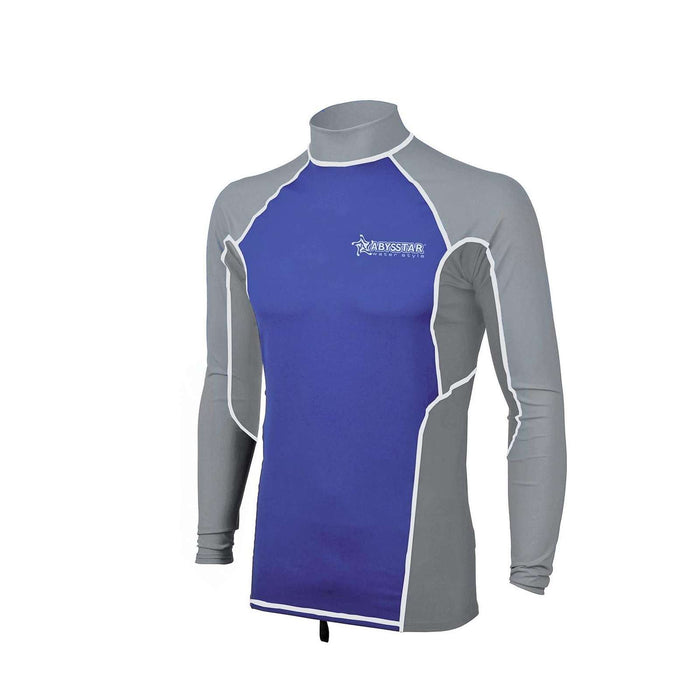 Schwimm T-Shirt Tijuana Lycra Langarm Mann Grau-Blau L Abysstar 69502