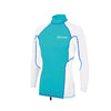 Schwimm T-Shirt Tijuana Lycra Langarm Frau Weiß-Blau M Abysstar 69505