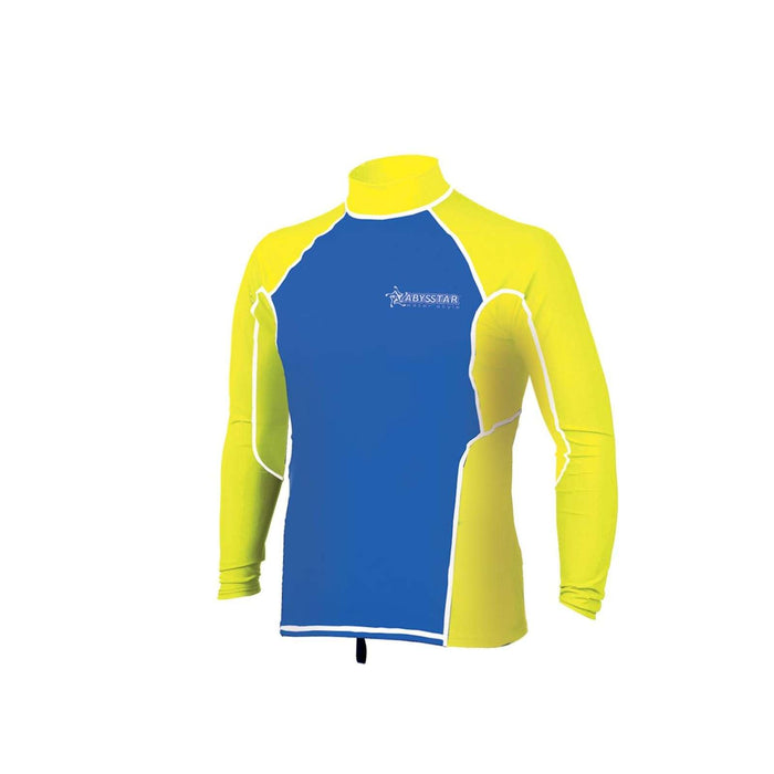 Schwimm T-Shirt Tijuana Lycra Langarm Kinder Gelb-Blau 8 Jahre Abysstar 69510