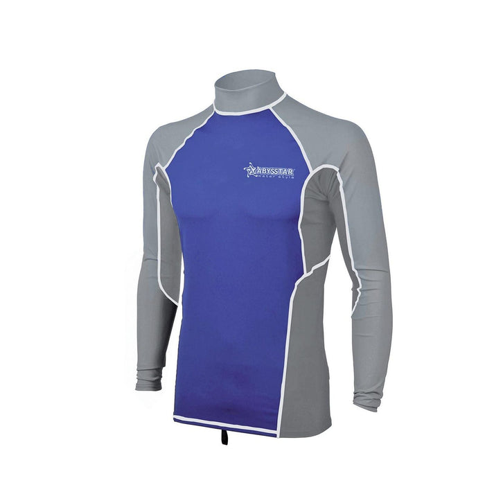 Schwimm T-Shirt Tijuana Lycra Langarm Mann Grau-Blau XXL Abysstar 69513