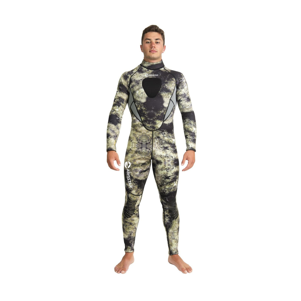 Schnorchelanzug Sidney Herren 2,5mm Camo-Grün-Beige L Abysstar 69742