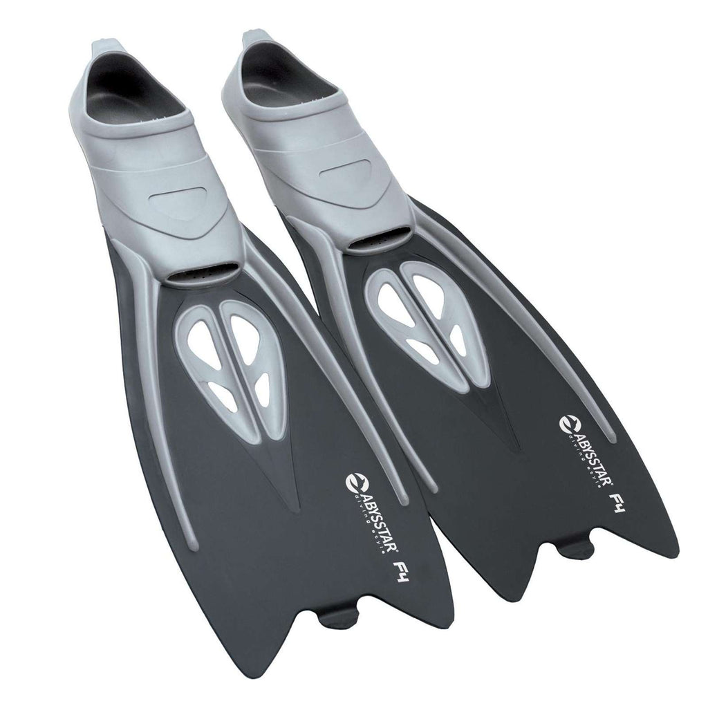 Schnorchel-Flossen F4 Schwarz 46-47 Abysstar 69767BK