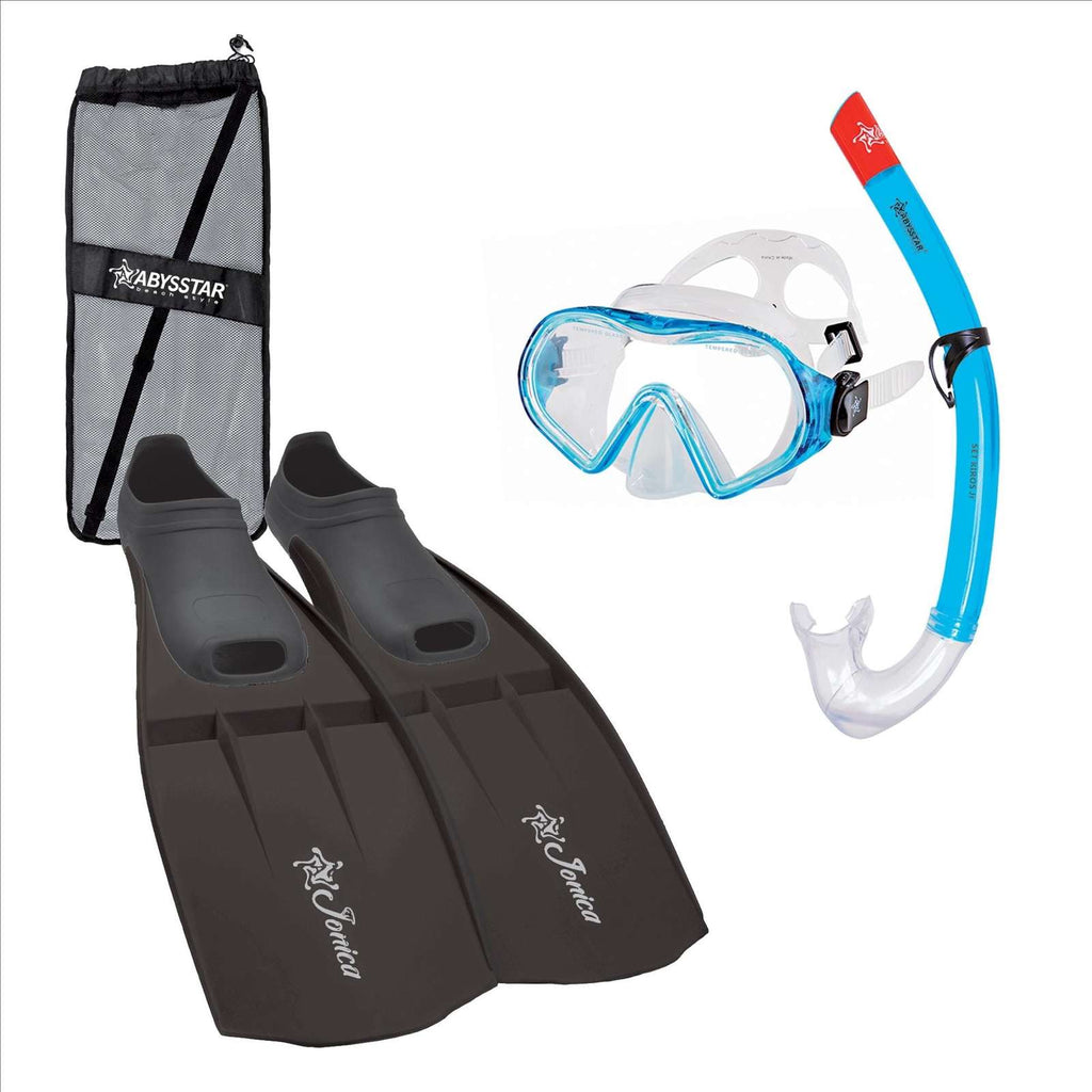 Schnorchelset Poseidon-Anatomisch-Jonica Schwarz Größe 43-44 Abysstar 69852BK