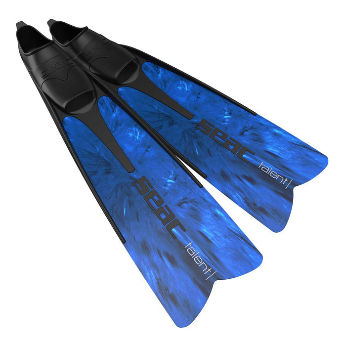 Freitauchen und Spearfishing Flossen Talent Camo-Blau Größe 41-42 Seac 71-24CB-41-42