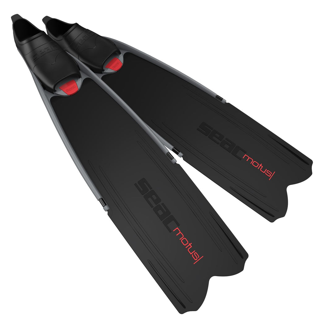 Freitauchen und Speerfischen Flossen Motus Schwarz-Rot Größe 39-40 Seac 71-25N-39-40
