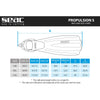 Tauchflossen Propulsion S Blau S-M ~ 37-39 Seac 71-43B-S-M