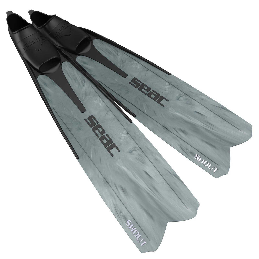 Freediving- und Spearfishing-Flossen Shout S700 Camo-Grau 41-42 Seac 71-44CG-41-42