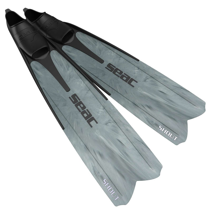 Freediving- und Spearfishing-Flossen Shout S700 Camo-Grau 45-46 Seac 71-44CG-45-46