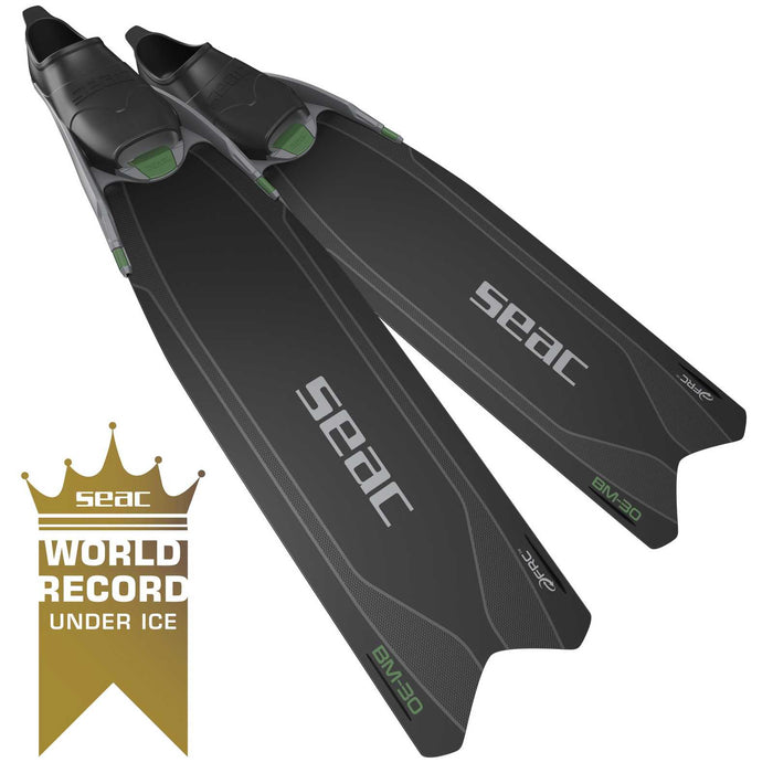 Freitauchen und Spearfishing Flossen Bm30 Schwarz-Grün 39-40 Seac 71-56NV-39-40