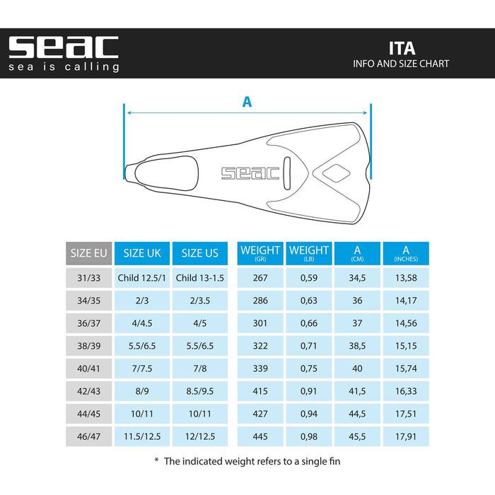Schwimmflossen Ita Tiffany Größe 38-39 Seac 71-58TI-38-39