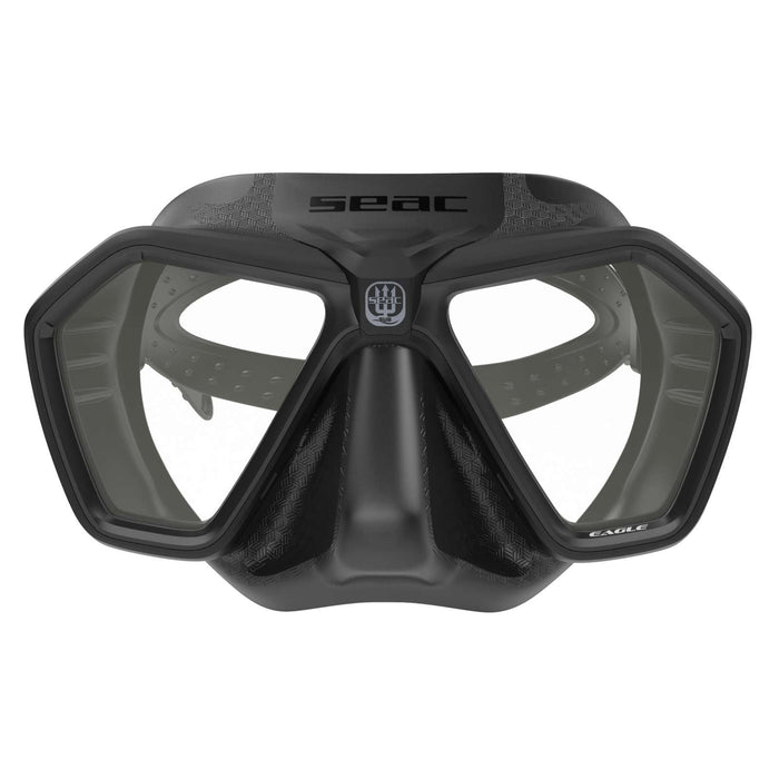 Freitauch- und Spearfishing-Maske Eagle Schwarz Seac 75-66N-SBL
