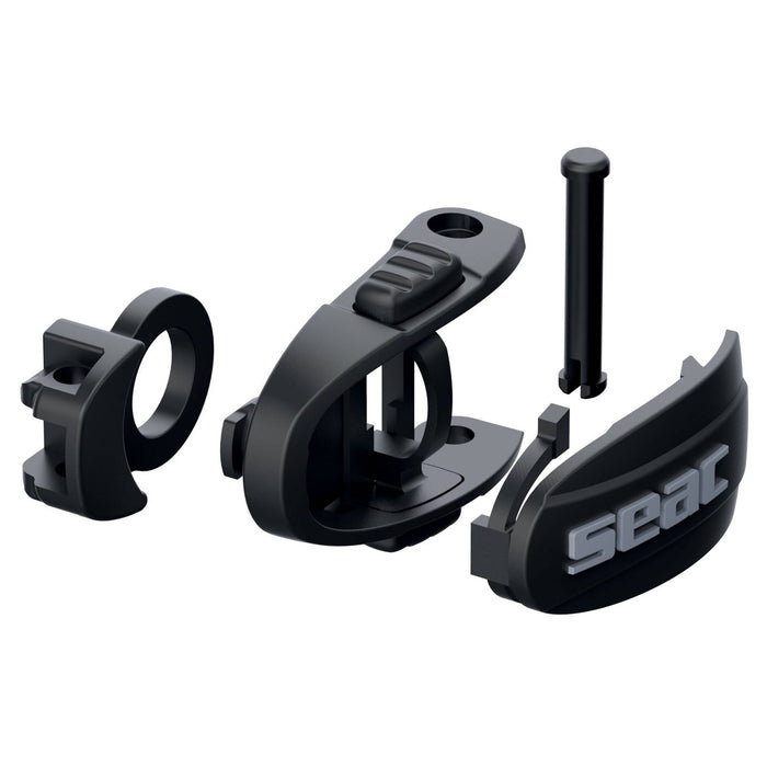 Freitauch- und Spearfishing-Maske Eagle Silber Spiegellinsen Schwarz Seac 75-66NS-SBL-LS