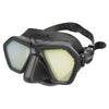 Freitauch- und Spearfishing-Maske Eagle Spiegellinsen Schwarz-Gelb Seac 75-66NY-SBL-LS