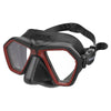 Freitauch- und Spearfishing-Maske Eagle Schwarz-Rot Seac 75-66R-SBL
