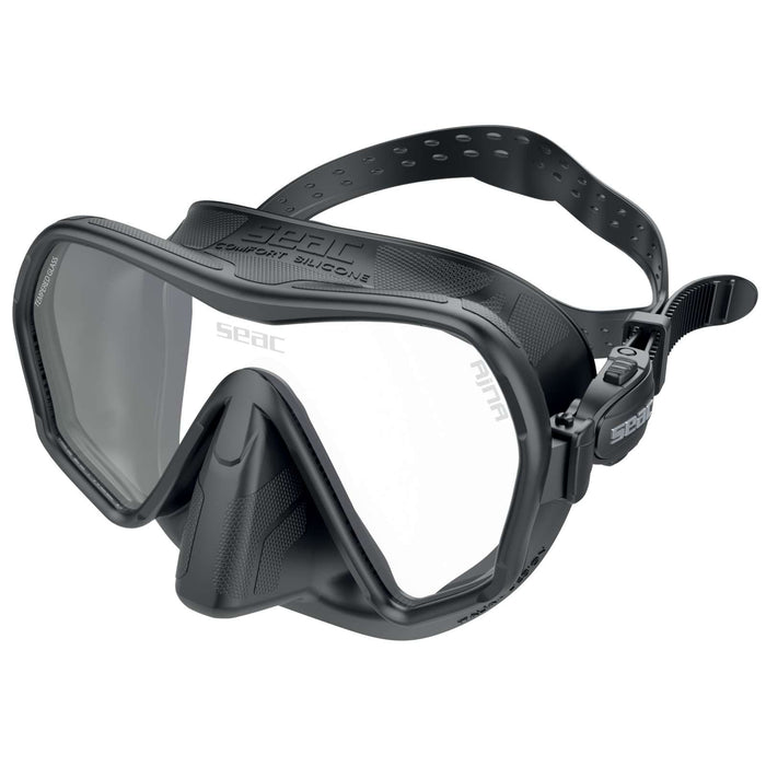 Tauchmaske Ajna Schwarz-Schwarz Seac 75-67N-SBL