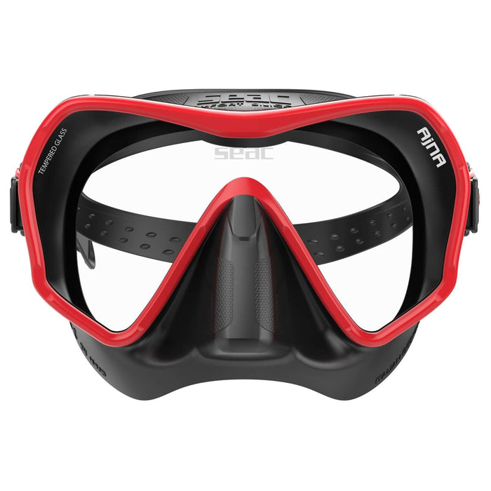 Tauchmaske Ajna Schwarz-Rot Seac 75-67R-SBL