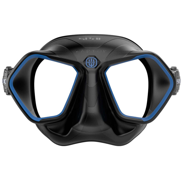 Freediving- und Spearfishing-Maske Raptor Schwarz-Blau Seac 75-68B-SBL