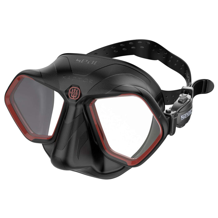 Freediving- und Spearfishing-Maske Raptor Schwarz-Rot Seac 75-68R-SBL