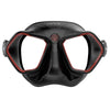 Freediving- und Spearfishing-Maske Raptor Schwarz-Rot Seac 75-68R-SBL