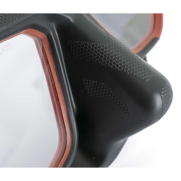 Freediving- und Spearfishing-Maske Raptor Schwarz-Rot Seac 75-68R-SBL