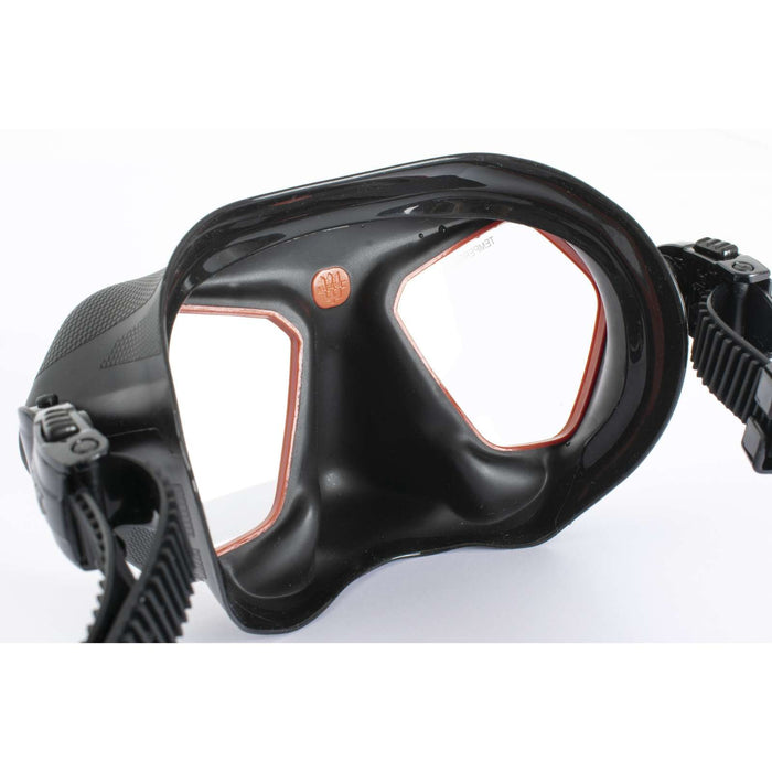 Freediving- und Spearfishing-Maske Raptor Schwarz-Rot Seac 75-68R-SBL