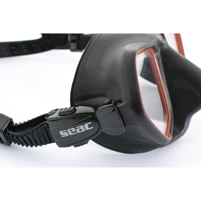 Freediving- und Spearfishing-Maske Raptor Schwarz-Rot Seac 75-68R-SBL