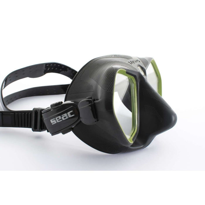 Freediving- und Spearfishing-Maske Raptor Schwarz-Grün Seac 75-68V-SBL