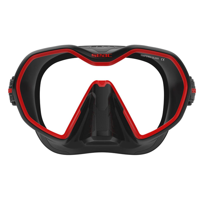 Tauchermaske Icona Schwarz-Rot Seac 75-69NR-SBL