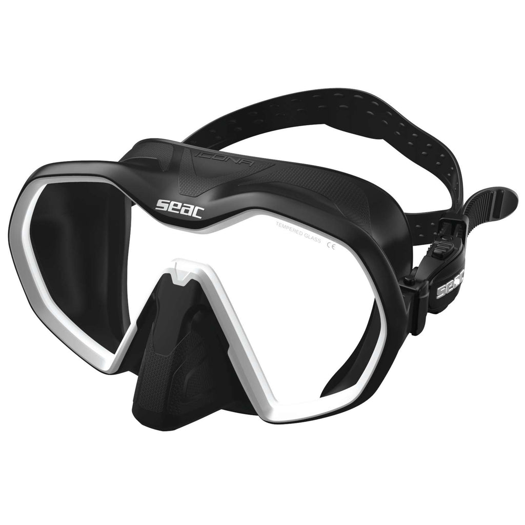 Tauchermaske Icona Schwarz-Weiß Seac 75-69W-SBL