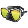 Tauchermaske Symbol Schwarz-Weiß Mit Spiegel-Linsen Seac 75-70W-SBL-LS